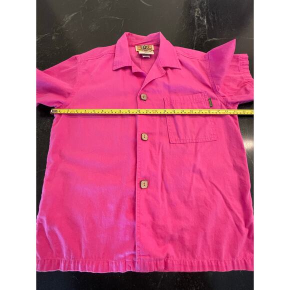 Gene Ewing BIS Pink Wrinkled Denim button up shirt 100% Cotton SM VTG - Picture 9 of 10